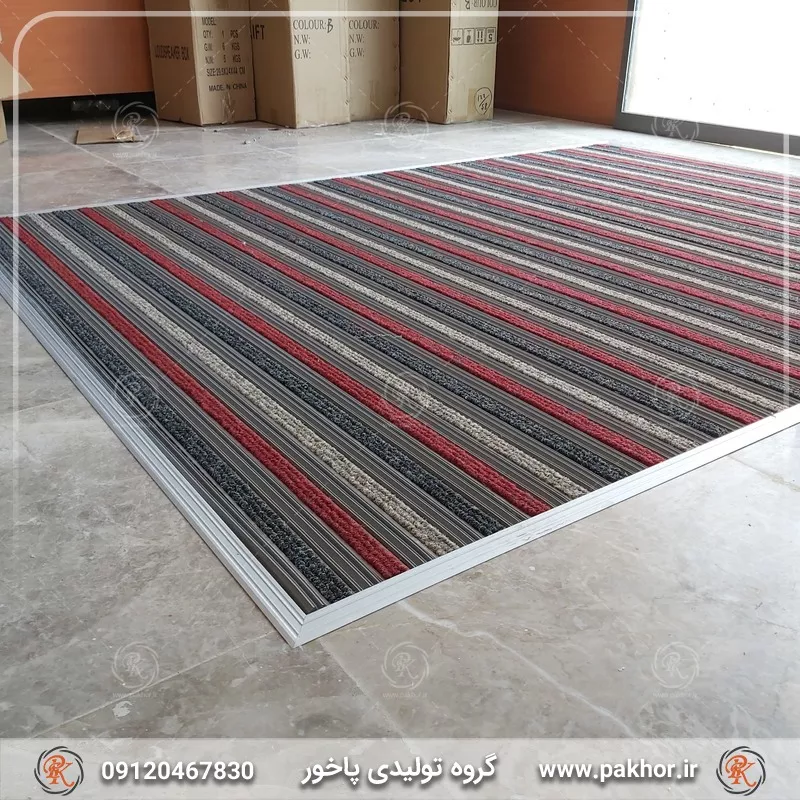 پادری آلومینیومی شیار دار موکت دو سانتی کد M5